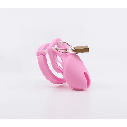 Love In Leather Silicone Male Chastity Cage Long - Male Chastity