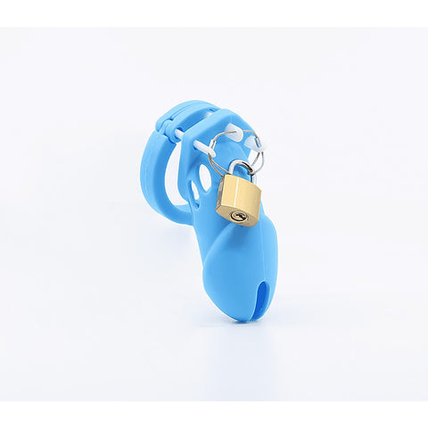 Love In Leather Silicone Male Chastity Cage Long - Male Chastity