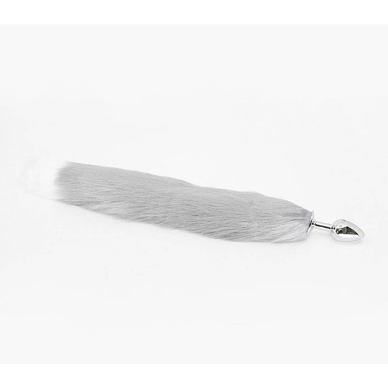 Faux Fur Fox Tail Butt Plug Medium By Love In Leather - Butt Plugs