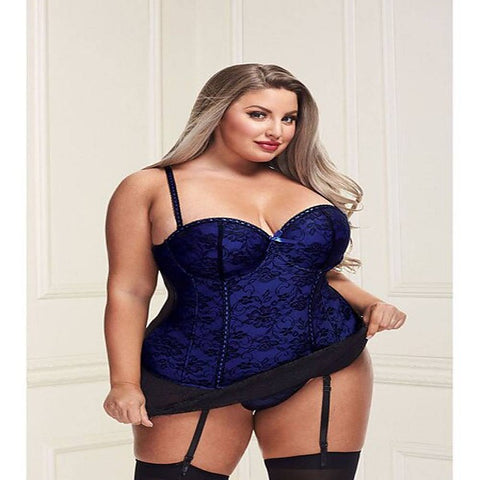 Women Bustier And G-String Set By Baci Lingerie - Bustiers and Corsets