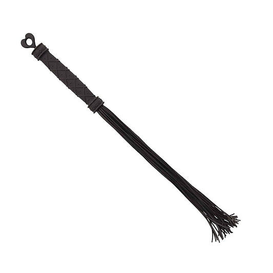 Black Bdsm Play Silicone Flogger By Love In Leather - Whips And Crops