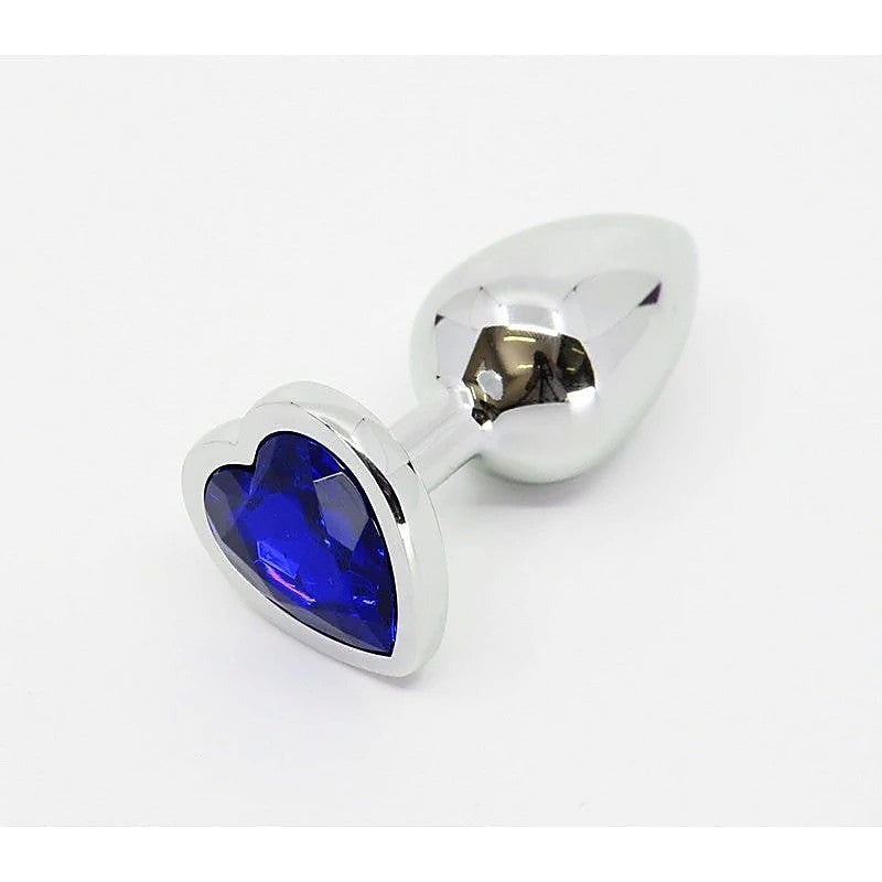 Metal Butt Plug With Heart Gem By Love In Leather - Butt Plugs