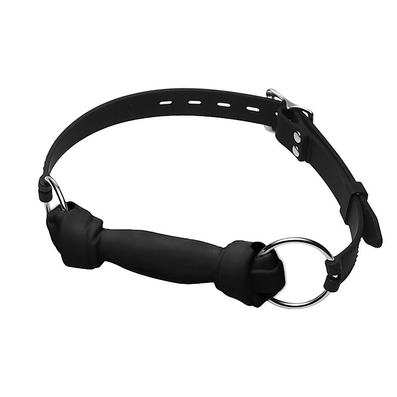 Love In Leather Silicone Dog Bone Chew Mouth Gag - Bondage Gags and Bits