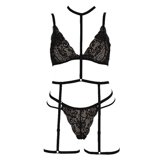 Muse Soft Cup Lace Triangle Womens Bralette Black