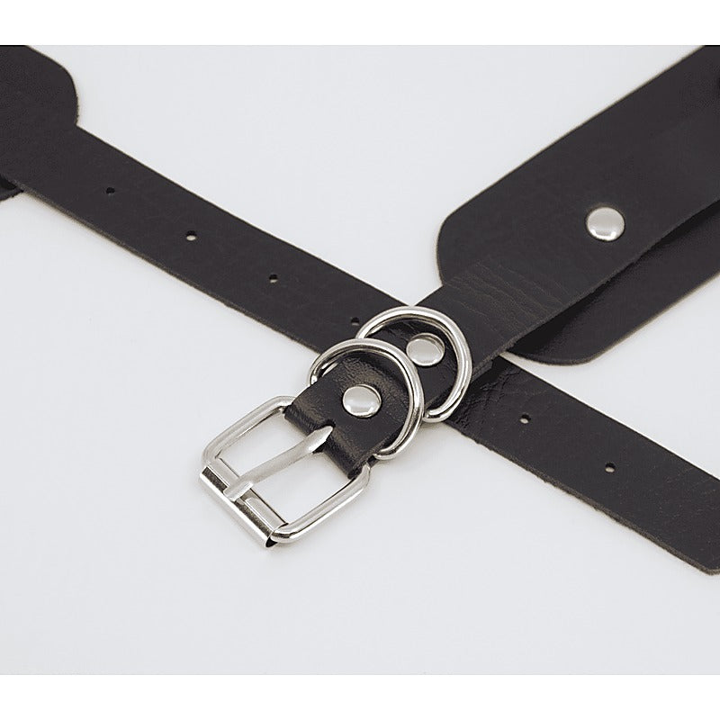 Love In Leather Heart Embellishment Faux Leather Collar - Collars and Leads