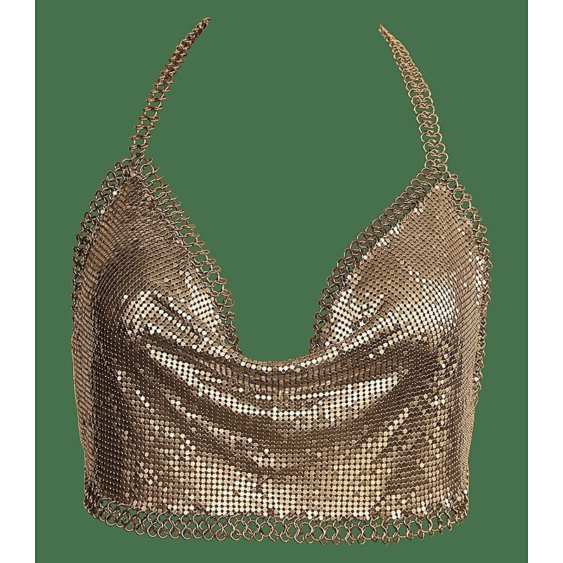 Cropped Glomesh Clubwear Women'S Top By Muse - Skirts And Club Wear
