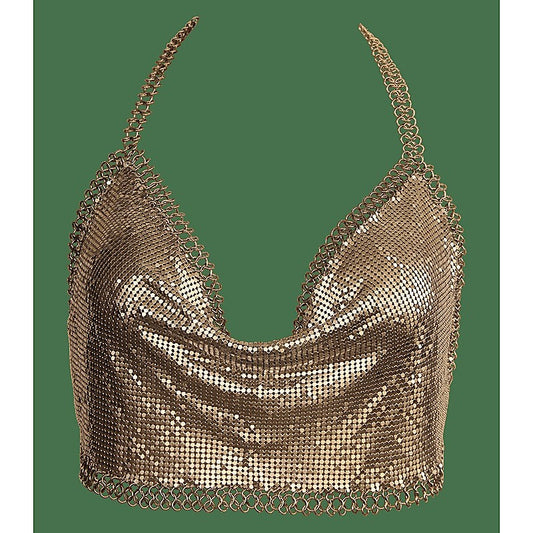 Muse Cropped Glomesh Clubwear Womens Top