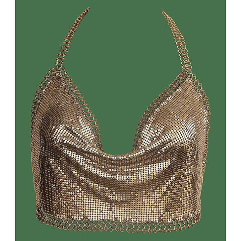 Cropped Glomesh Clubwear Women'S Top By Muse - Skirts And Club Wear