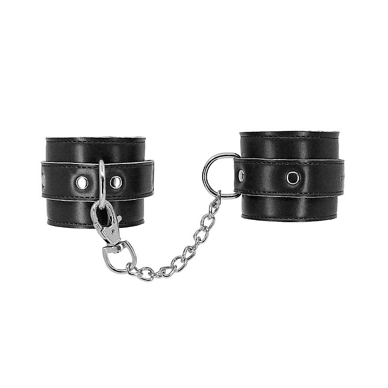 Berlin Baby Faux Fur Lined Leatherette Ankle Cuffs - Cuffs And Restraints
