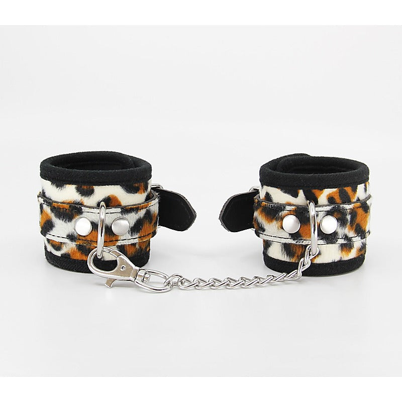 Berlin Baby Animal Print Bondage Wrist Cuffs - Cuffs And Restraints