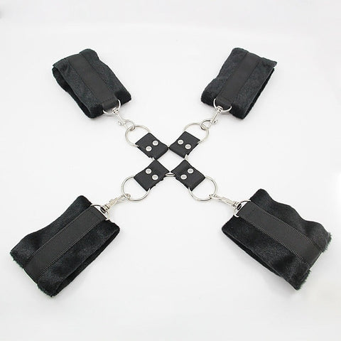 Pu Hog Tie Cross Shackle Piece By Berlin Baby - Cuffs And Restraints