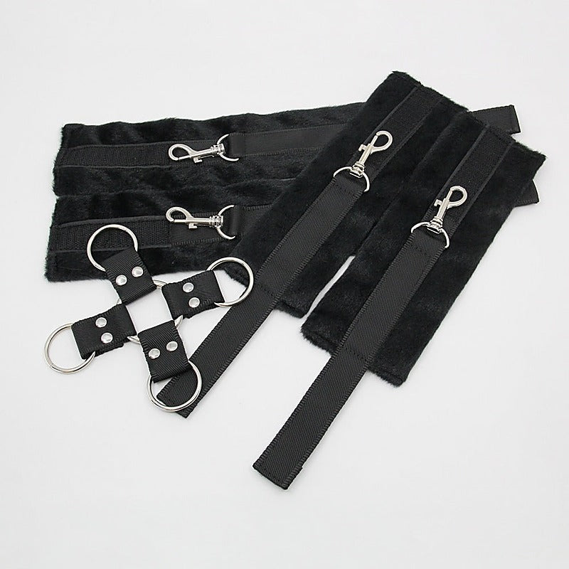 Pu Hog Tie Cross Shackle Piece By Berlin Baby - Cuffs And Restraints