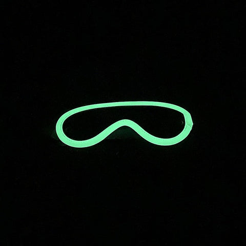 Love In Leather Black & Glow in The Dark Blindfold - Masks And Blindfolds