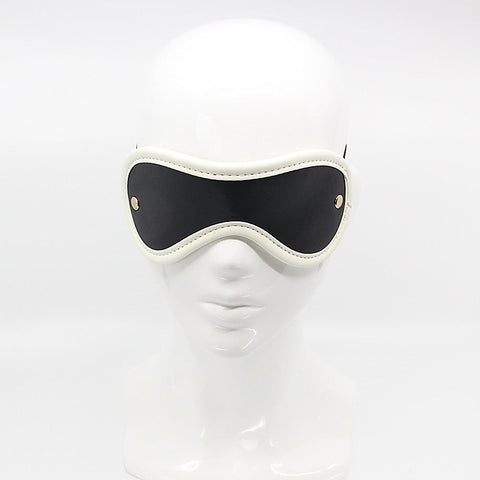 Love In Leather Black & Glow in The Dark Blindfold - Masks And Blindfolds