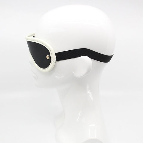 Love In Leather Black & Glow in The Dark Blindfold - Masks And Blindfolds