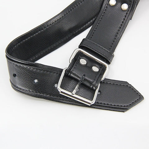 Men'S Pu Leather Bulldog Brace By Love In Leather - Cuffs And Restraints
