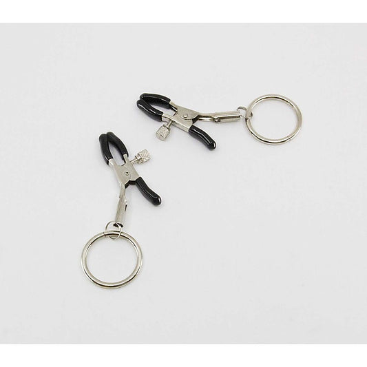 Love In Leather Ring Shape Womens Nipple Clamps - Nipple and Clit Clamps