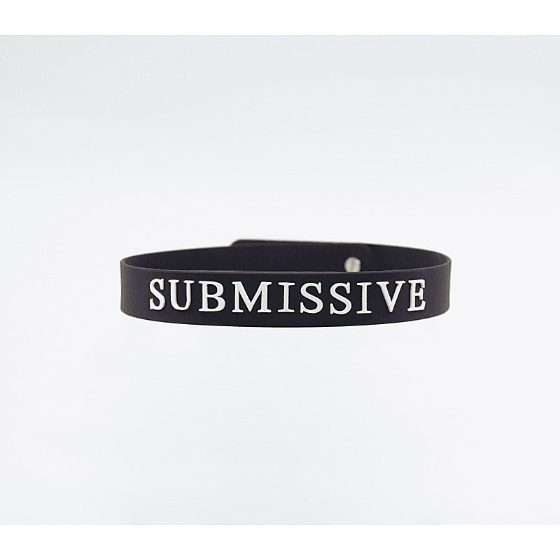 Love In Leather Silicone SUBMISSIVE BDSM Collar - Collars and Leads