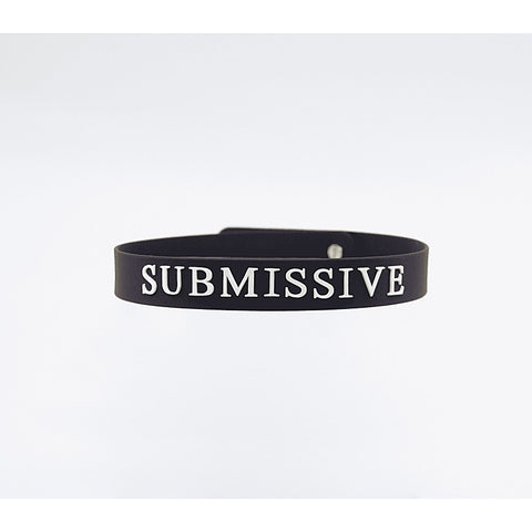 Love In Leather Silicone SUBMISSIVE BDSM Collar - Collars and Leads