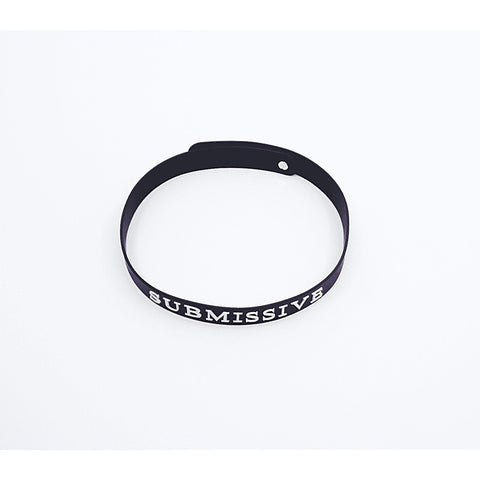 Love In Leather Silicone SUBMISSIVE BDSM Collar - Collars and Leads