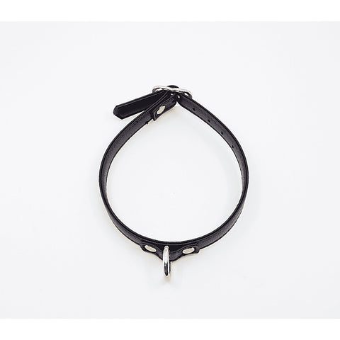 Love In Leather Heart Buckle Bondage Leather Collar - Collars and Leads
