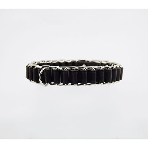 Love In Leather Chain Link Bondage Collar and Lead - Collars and Leads