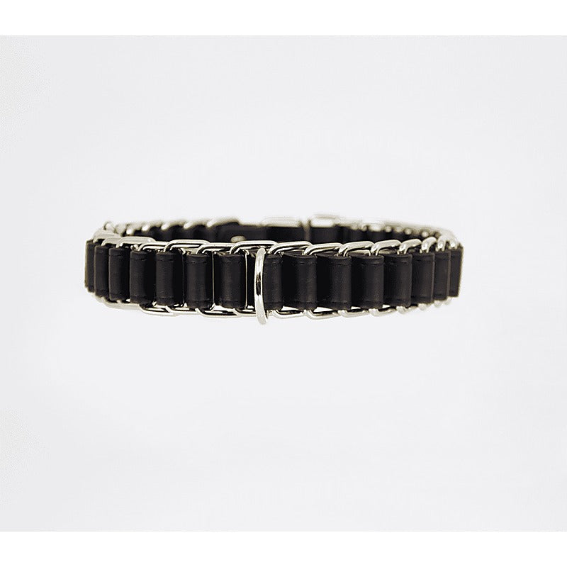 Love In Leather Chain Link Bondage Collar and Lead - Collars and Leads