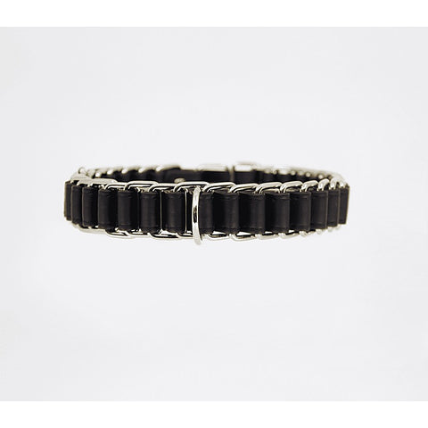 Love In Leather Chain Link Bondage Collar and Lead - Collars and Leads