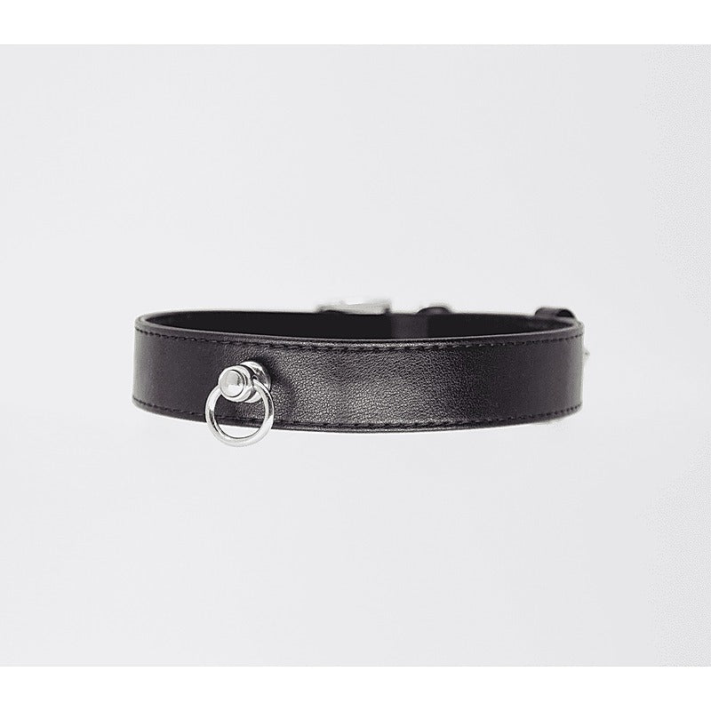 Love In Leather Tipped Bondage Collar & Lead Set - Collars and Leads