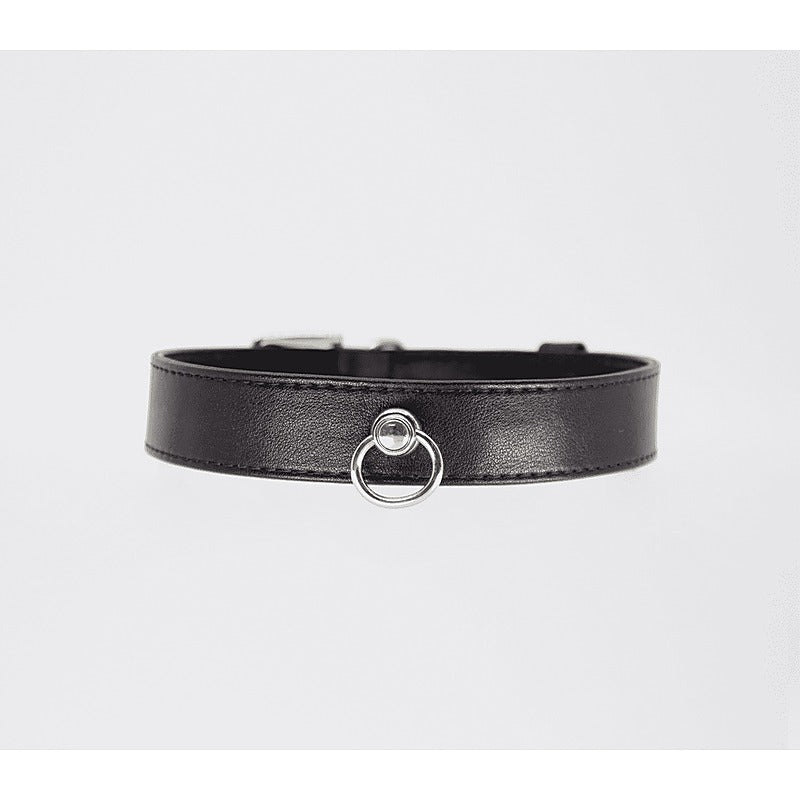 Love In Leather Tipped Bondage Collar & Lead Set - Collars and Leads