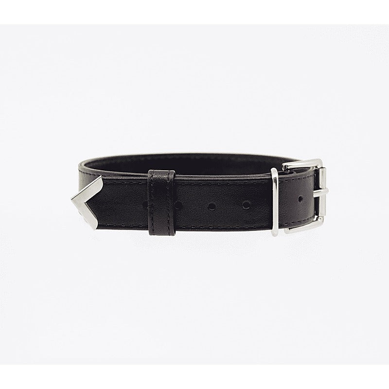 Love In Leather Tipped Bondage Collar & Lead Set - Collars and Leads