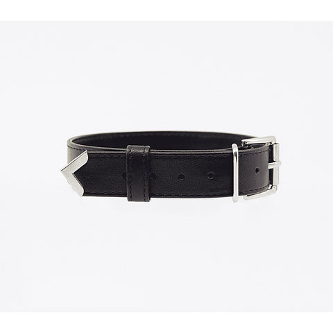 Love In Leather Tipped Bondage Collar & Lead Set - Collars and Leads