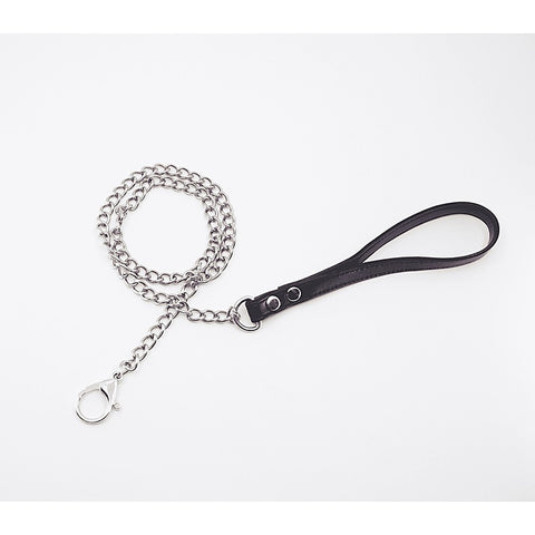 Love In Leather Tipped Bondage Collar & Lead Set - Collars and Leads