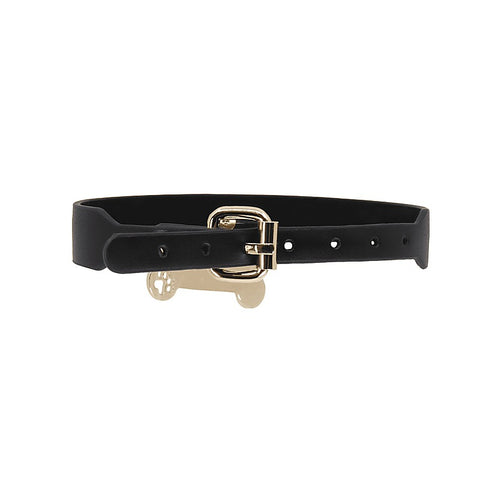 Love In Leather Engravable Bone Bondage Collar - Collars and Leads