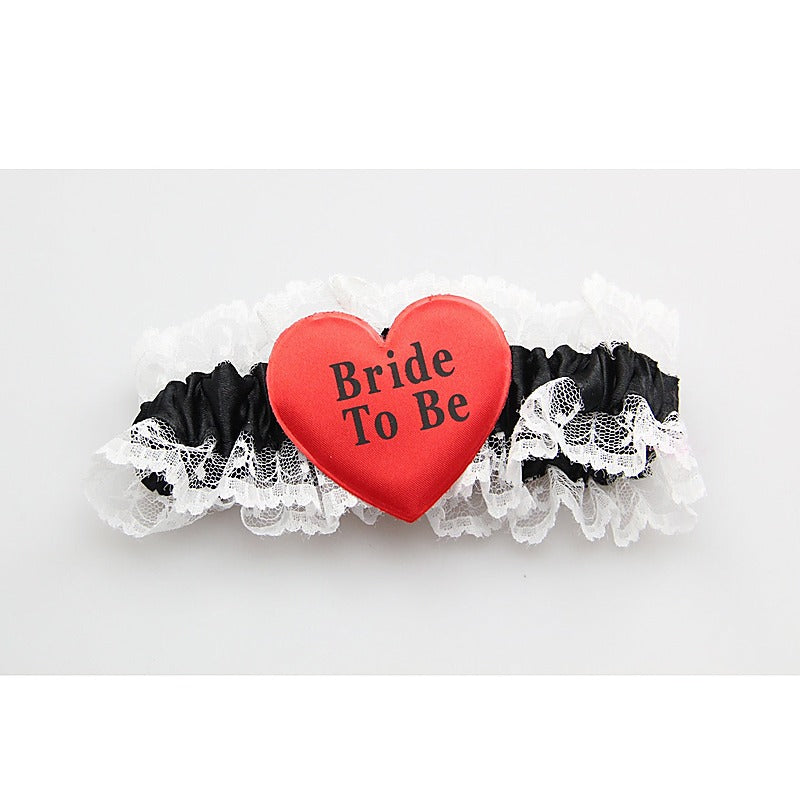 Bride To Be Sexy Leg Garter By Love In Leather - Fishnet and Thigh Highs