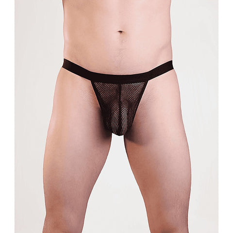 Love In Leather Mens Mesh G-String Briefs