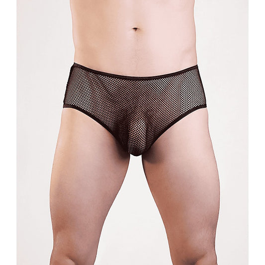 Love In Leather Mens Mesh Sexy Briefs