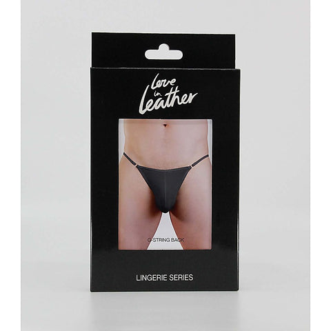 Love In Leather Soft Poly-Cotton Mens G-String S/M - Jocks and G-Strings