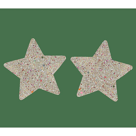 Glitter Star Womens Nipple Covers By Love In Leather - Breast and Nipple Toys