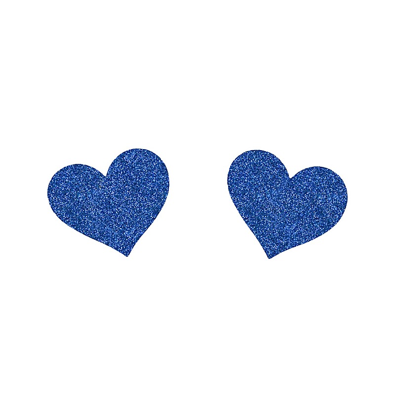 Glitter Heart Womens Nipple Covers By Love In Leather - Breast and Nipple Toys
