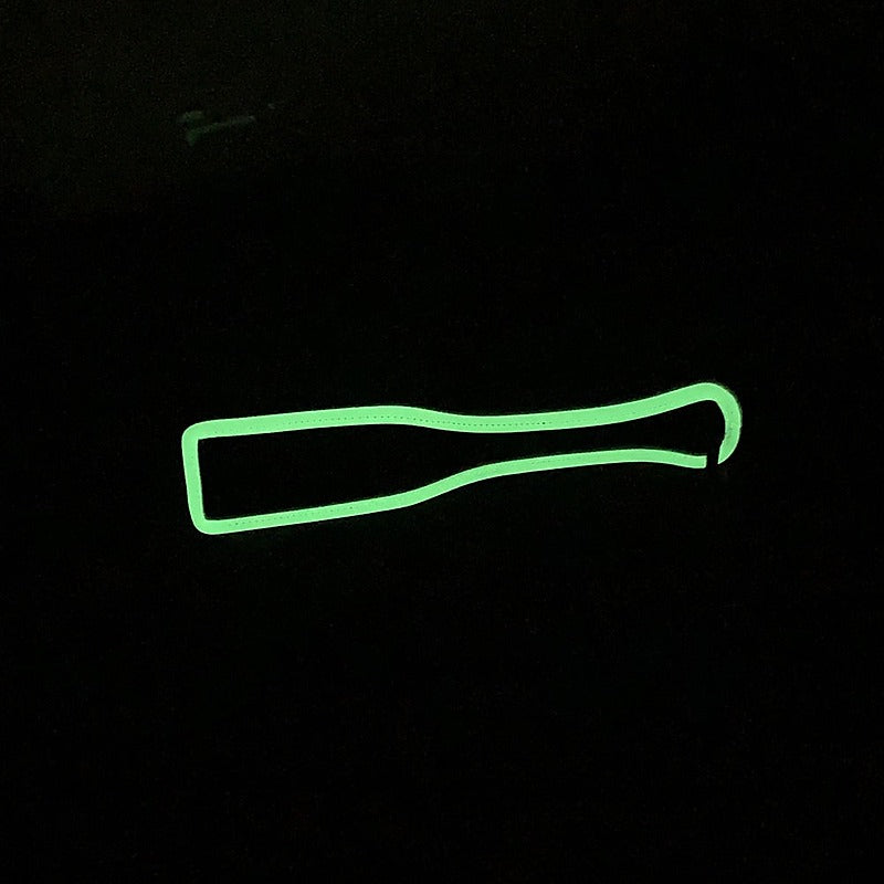 Black & Glow In The Dark Bdsm Paddle By Love In Leather - Paddles And Slappers