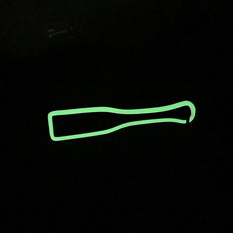 Black & Glow In The Dark Bdsm Paddle By Love In Leather - Paddles And Slappers