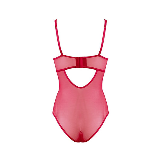 Muse Lingerie BDSM Play Sexy Womens Bodysuit Red