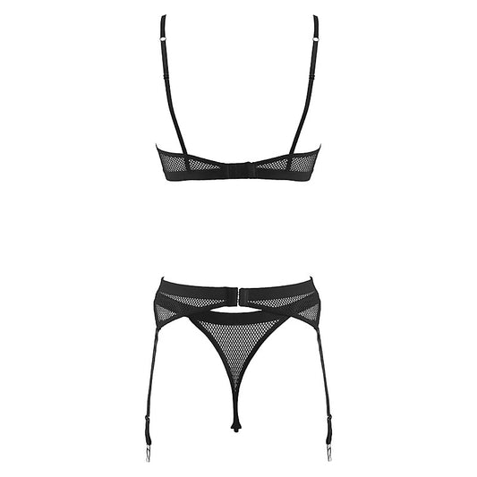 Muse Lingerie Fetish Play Sexy Bra and Panty Set Black