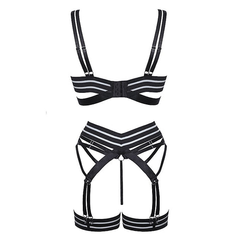 Fetish Play Sexy Womens Lingerie Set Black By Muse - Her Fetish