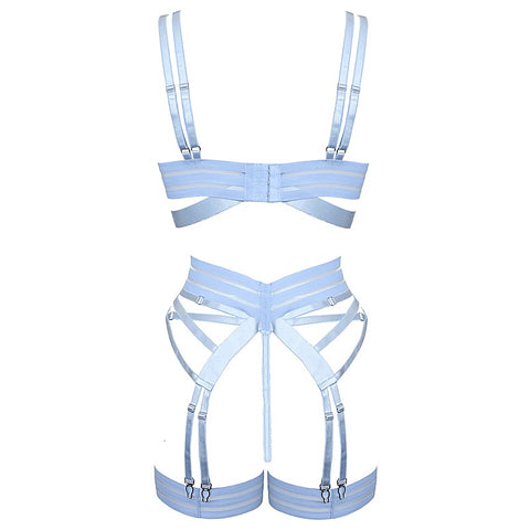 Fetish Play Sexy Womens Lingerie Set Blue By Muse - Her Fetish