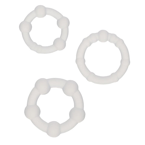 Alpha Liquid Silicone Beaded Cock Rings - Cock Ring Sets
