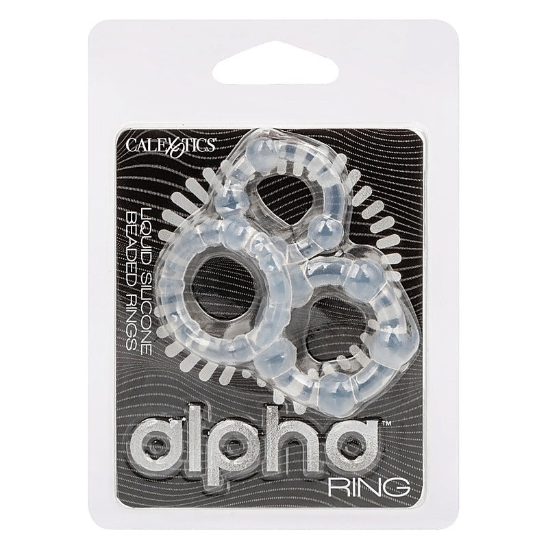 Alpha Liquid Silicone Beaded Cock Rings - Cock Ring Sets
