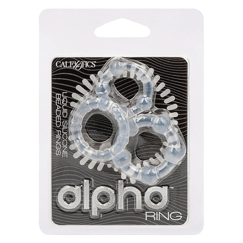 Alpha Liquid Silicone Beaded Cock Rings - Cock Ring Sets