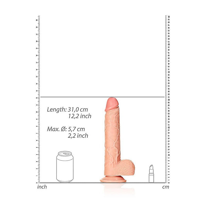 Realrock Straight Realistic Dildo With Balls Flesh - Realistic Dildos